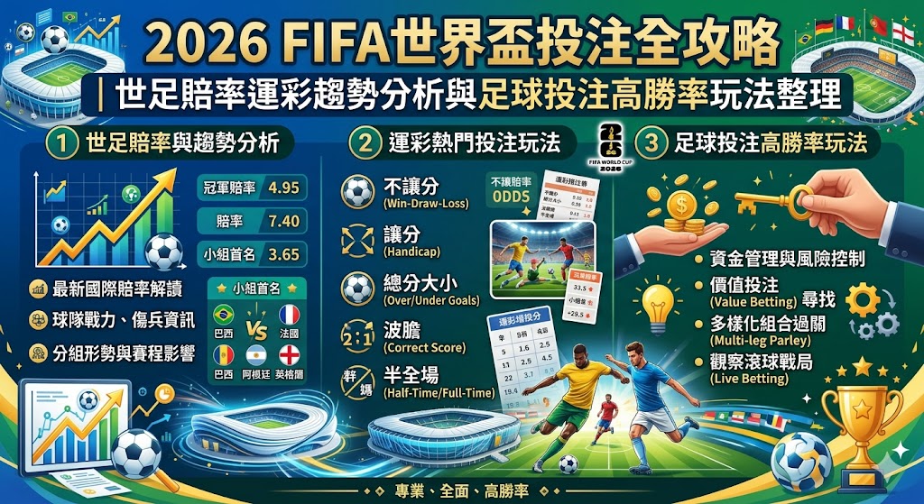 2026 FIFA世界盃投注全攻略